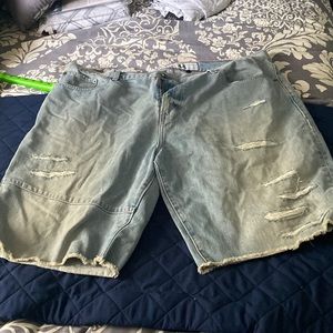 LRG distressed jean shorts